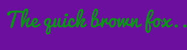 Image with Font Color 0C9419 and Background Color 6C0E9E